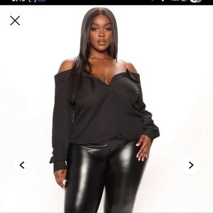 NWOT FASHION NOVA CHAIN STRAP BLOUSE 2X